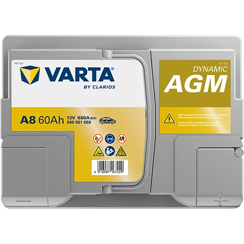 Varta Dynamic AGM 560901068 battery, alternate view