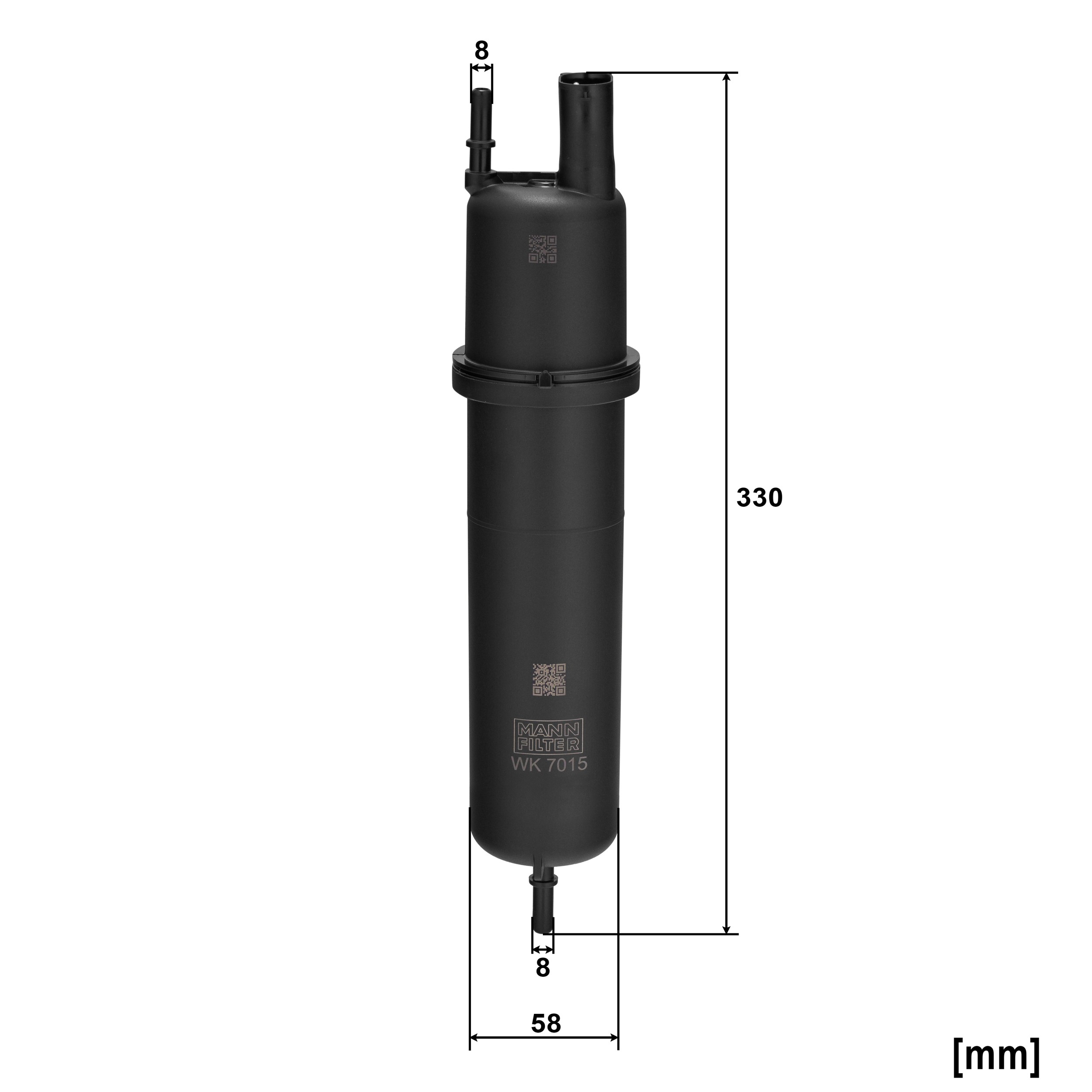 Dimension drawing of MANN-FILTER WK 7015