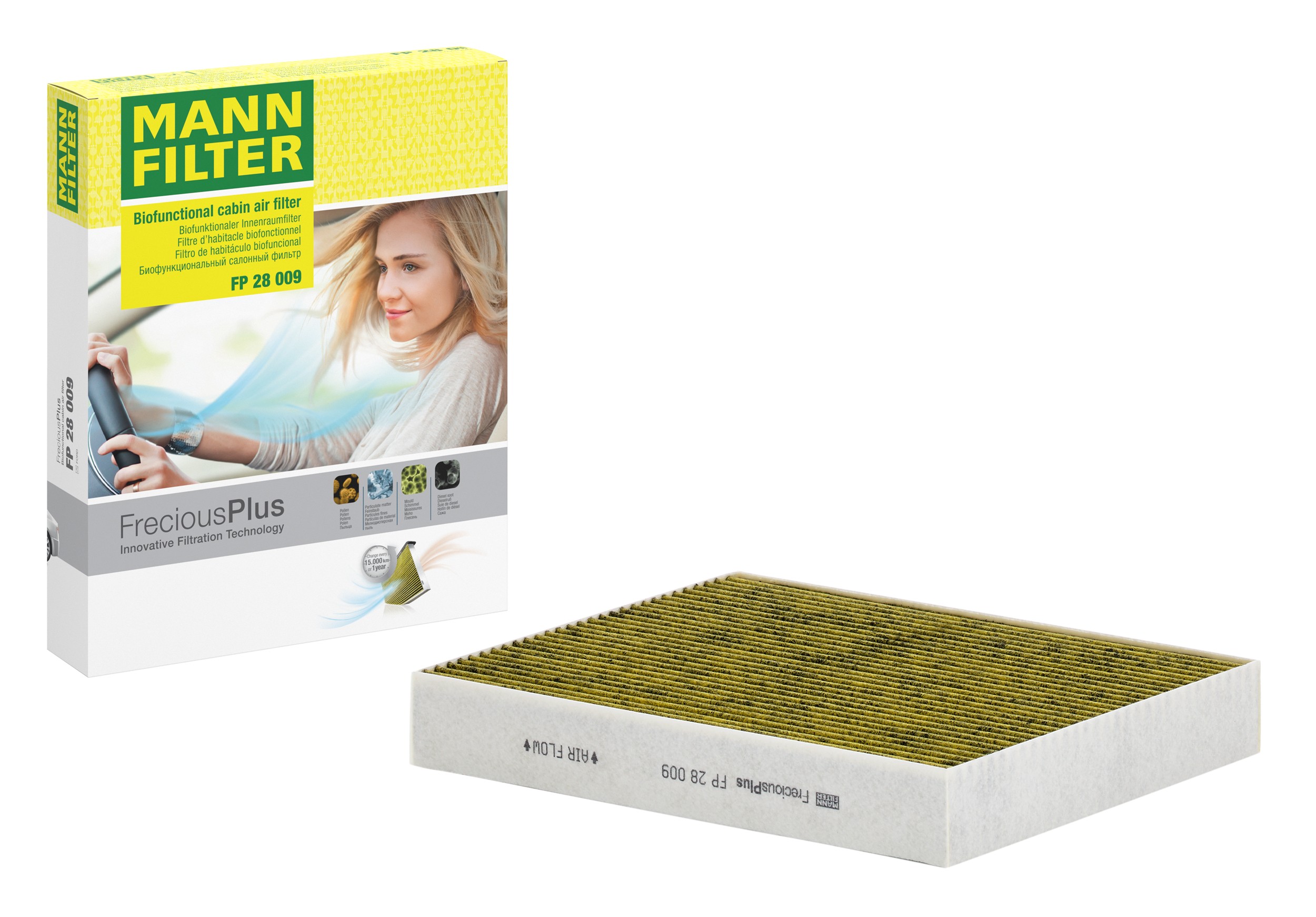 MANN-FILTER FP 28 009 FreciousPlus cabin filter with its box