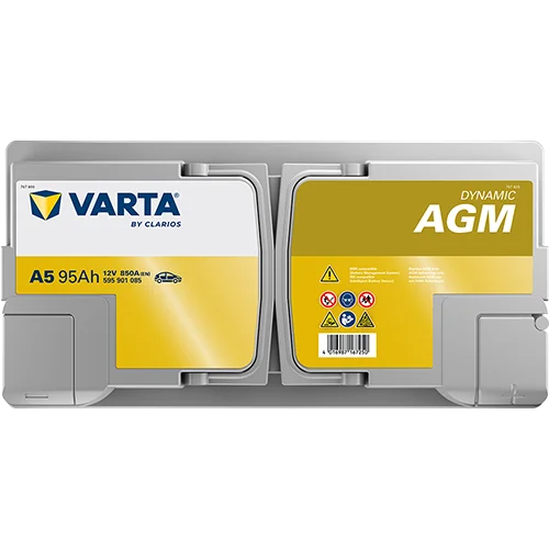 Varta Dynamic AGM 595901085 battery, alternate view