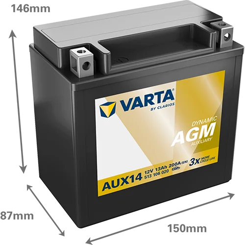 Varta Dynamic AUX 513106020 battery, front label