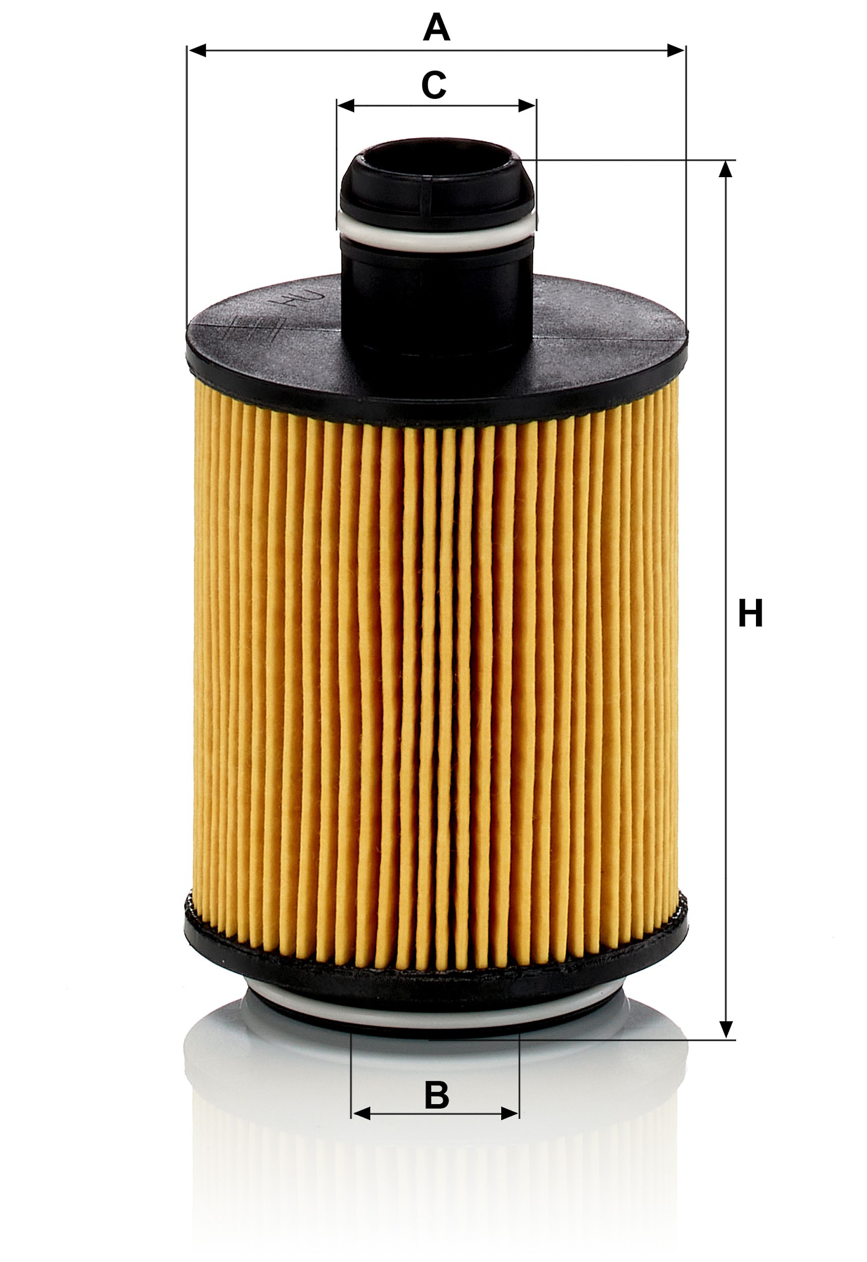 Dimension drawing of MANN-FILTER HU 712/11 x