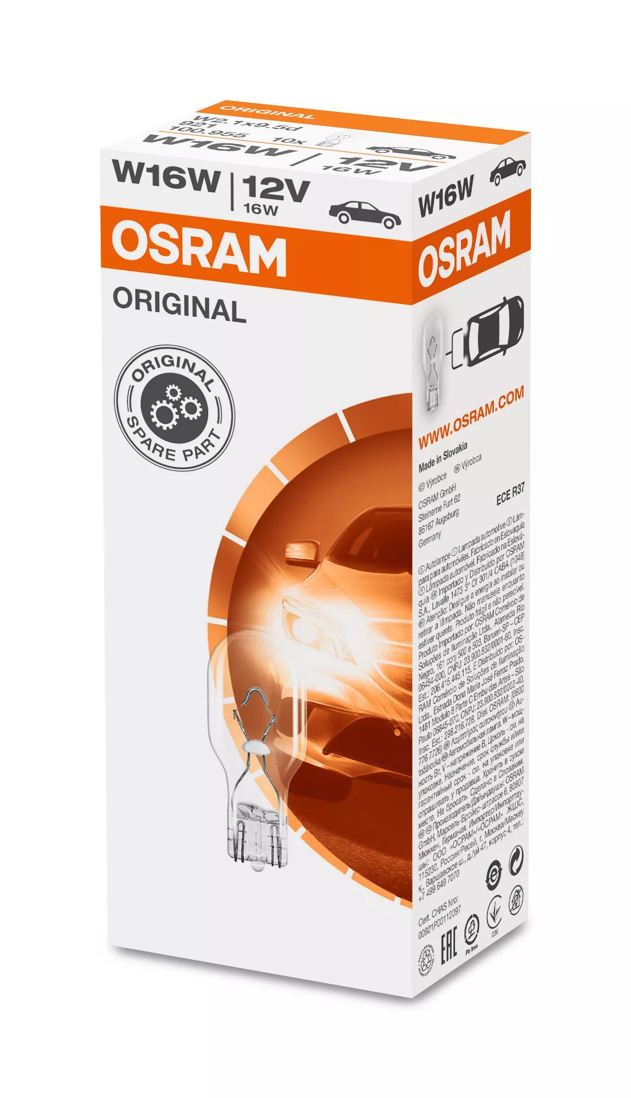 OSRAM ORIGINAL W16W 921 bulb, alternative view