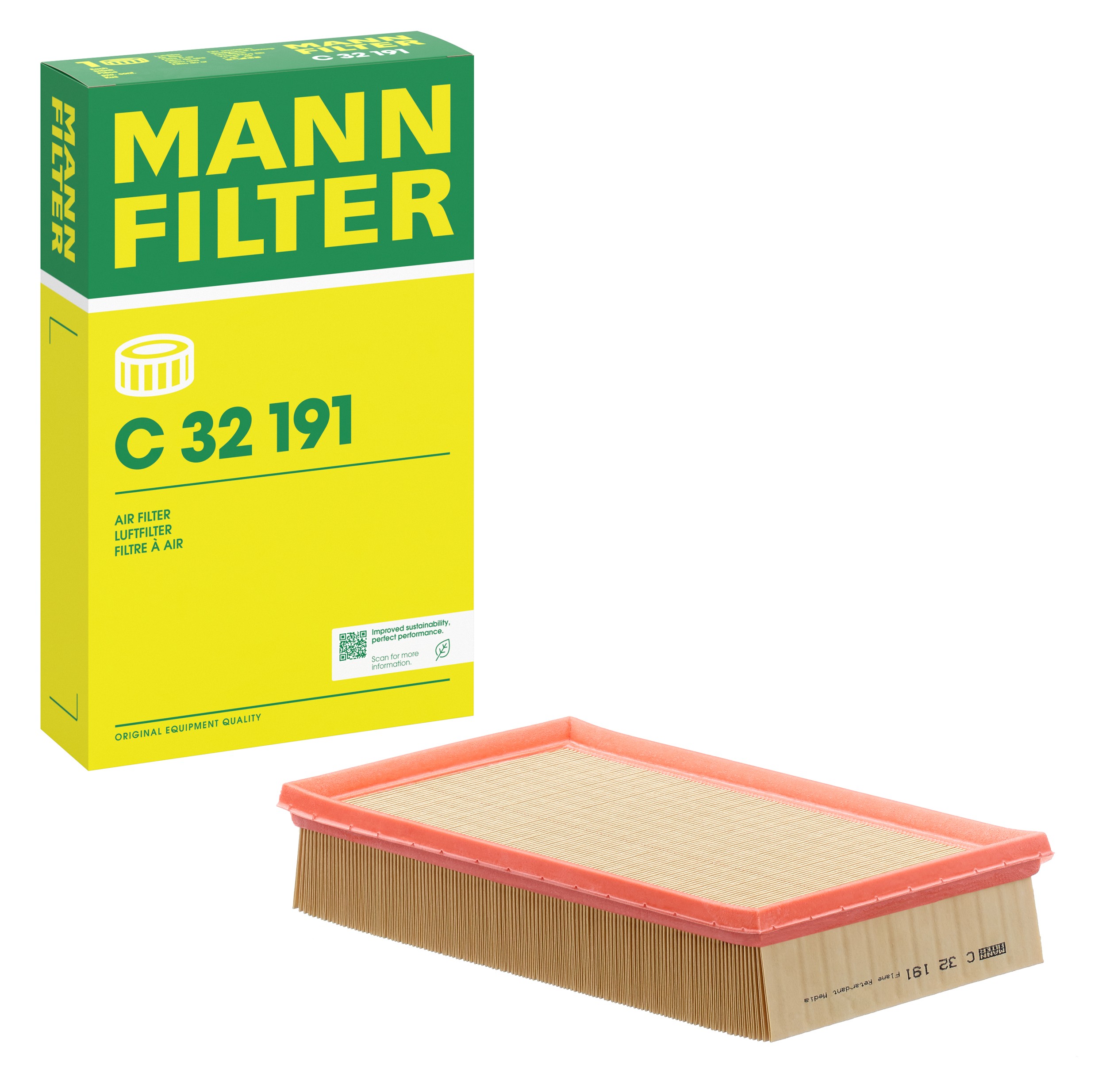 MANN-FILTER C 32 191 air filter with its box