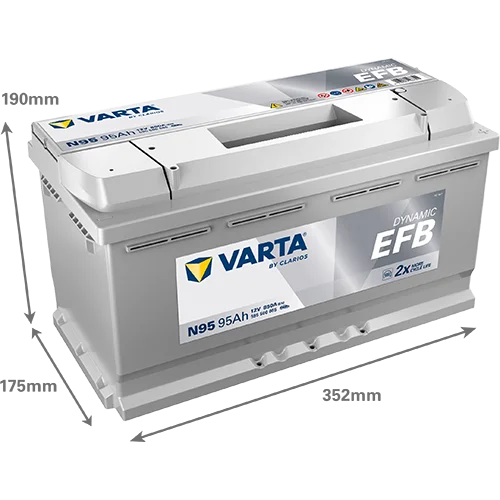 Varta Dynamic EFB 595500085 battery, front label