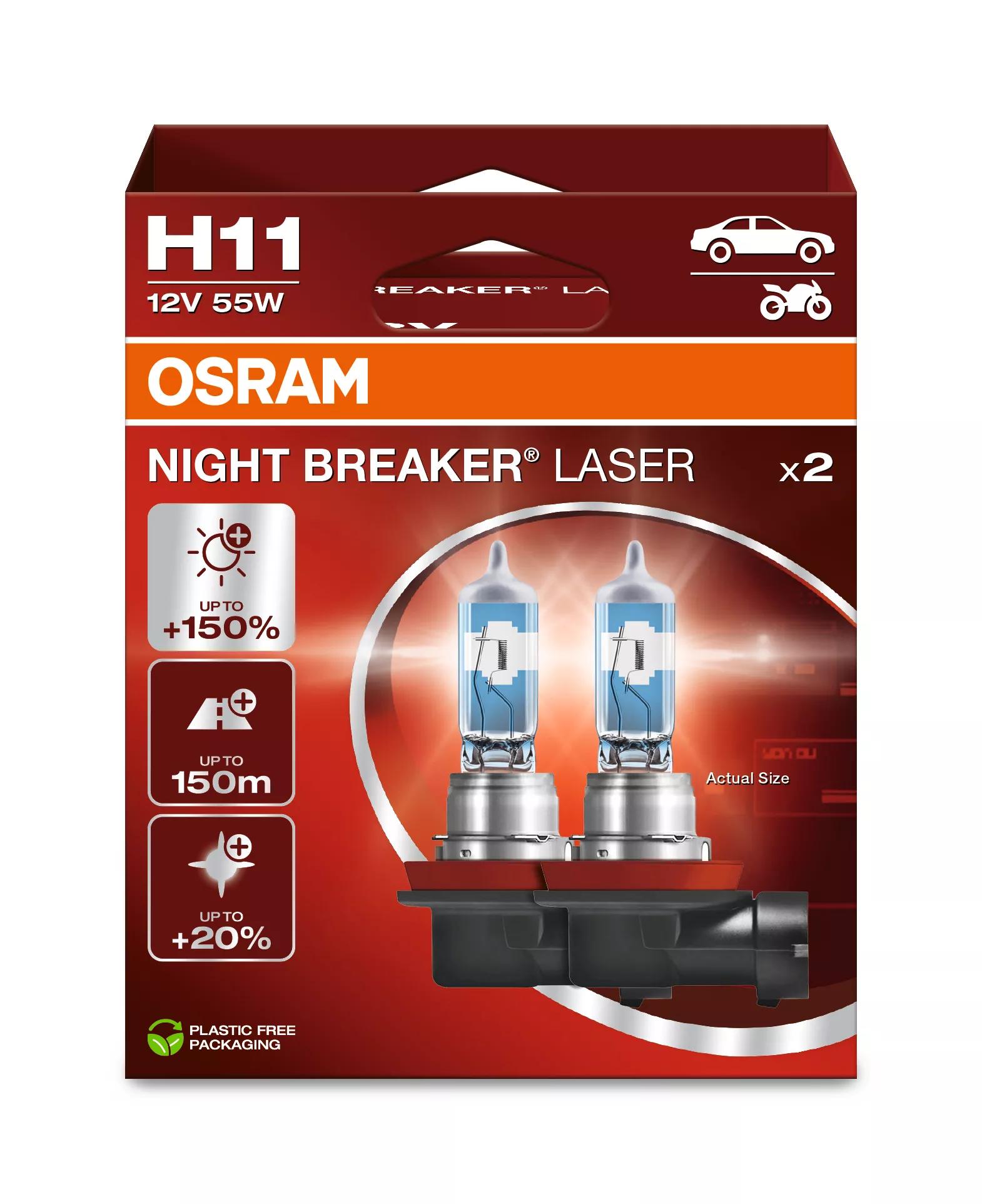 OSRAM NIGHT BREAKER LASER H11 64211NL in hanging box