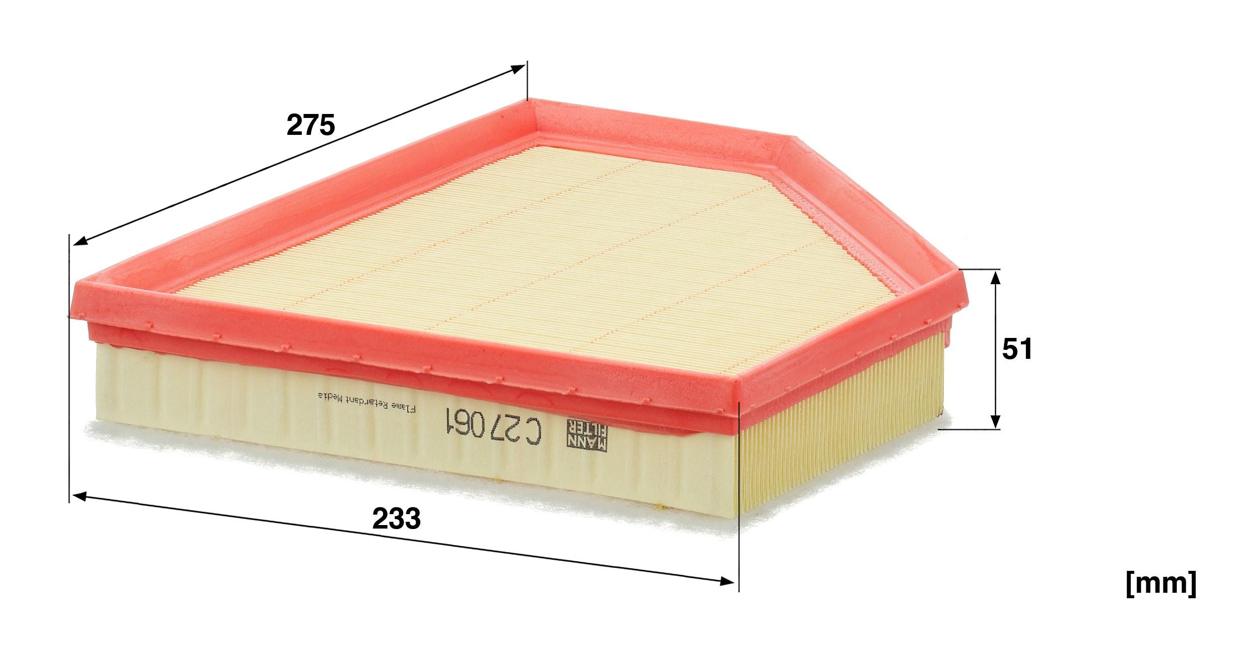 Dimension drawing of MANN-FILTER C 27 061