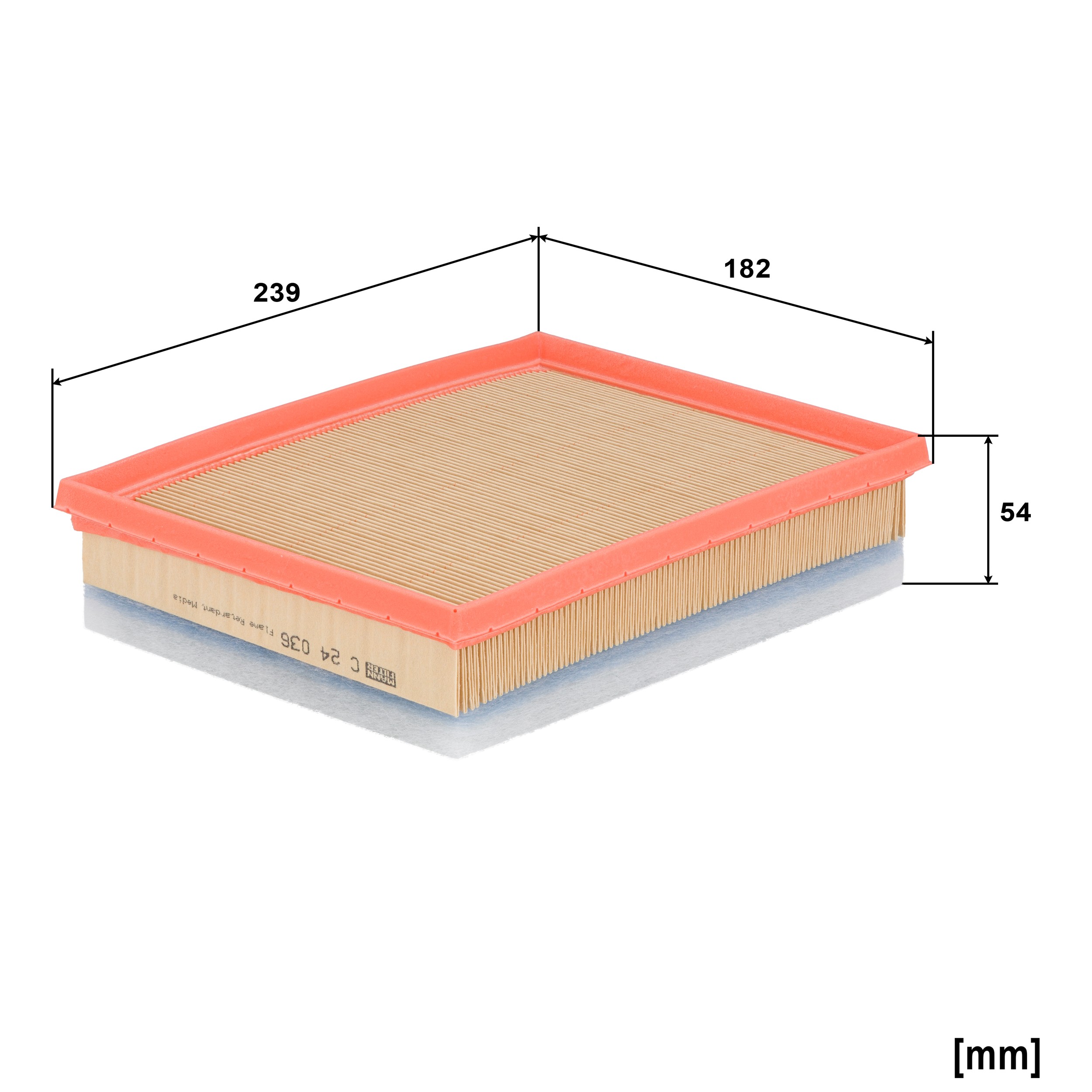 Dimension drawing of MANN-FILTER C 24 036