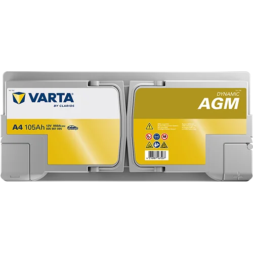 Varta Dynamic AGM 605901095 battery, alternate view
