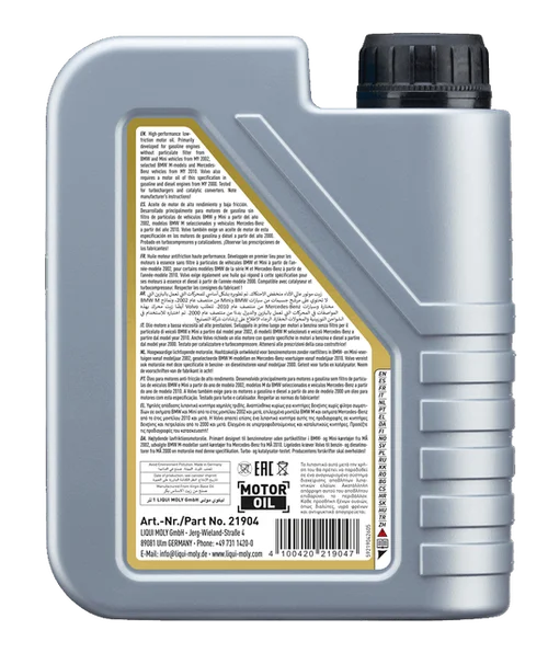 LIQUI MOLY Special Tec B FE 0W-30, verpakking van 1 l, andere hoek