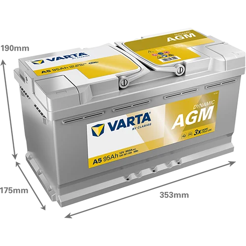 Varta Dynamic AGM 595901085 battery, front label