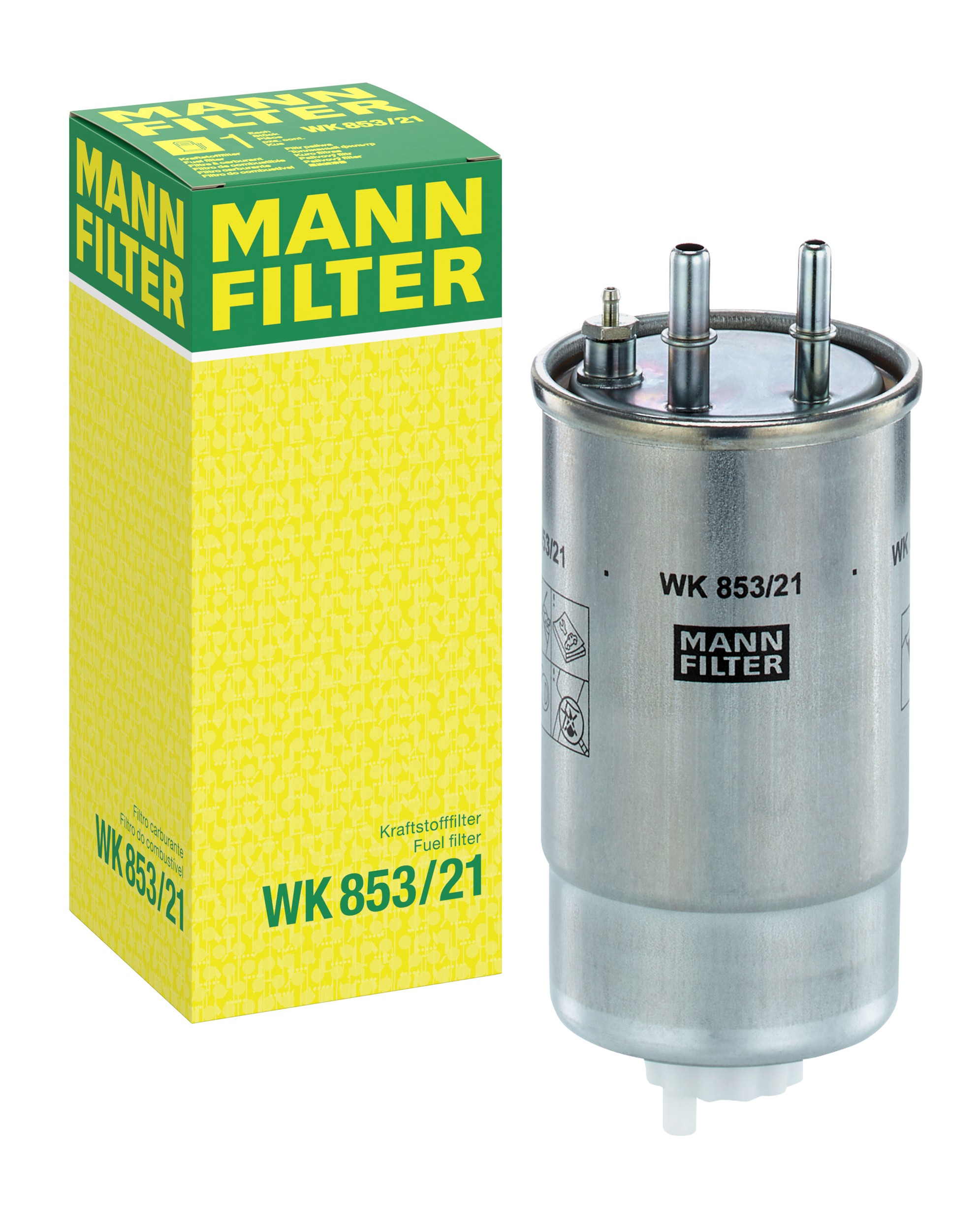 MANN-FILTER WK 853/21 fuel filter with its box