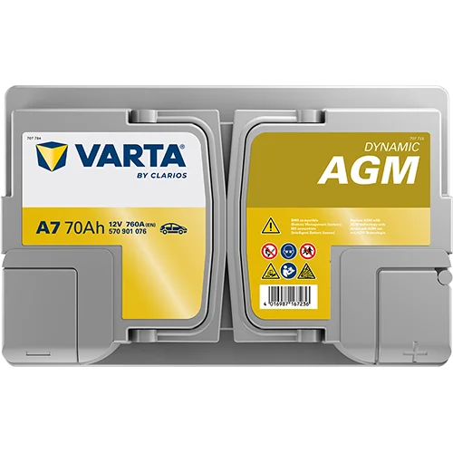 Varta Dynamic AGM 570901076 battery, alternate view