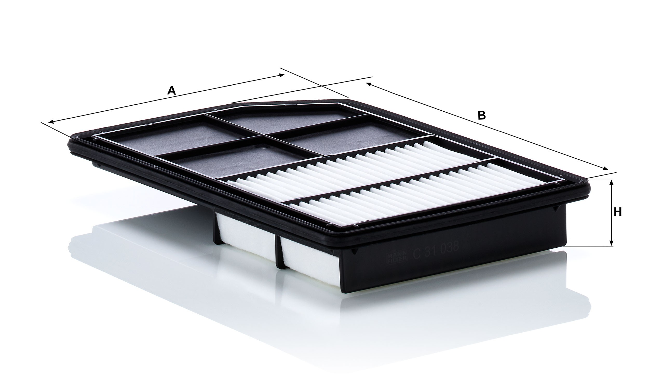 Dimension drawing of MANN-FILTER C 31 038