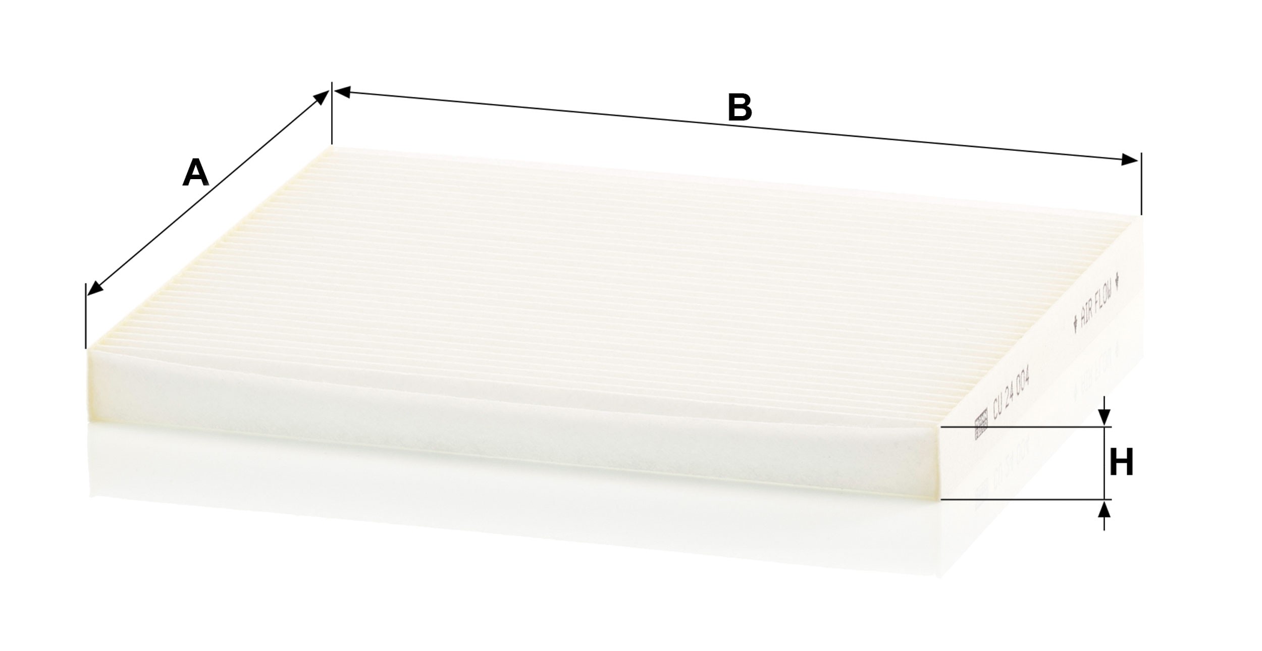 Dimension drawing of MANN-FILTER CU 24 004
