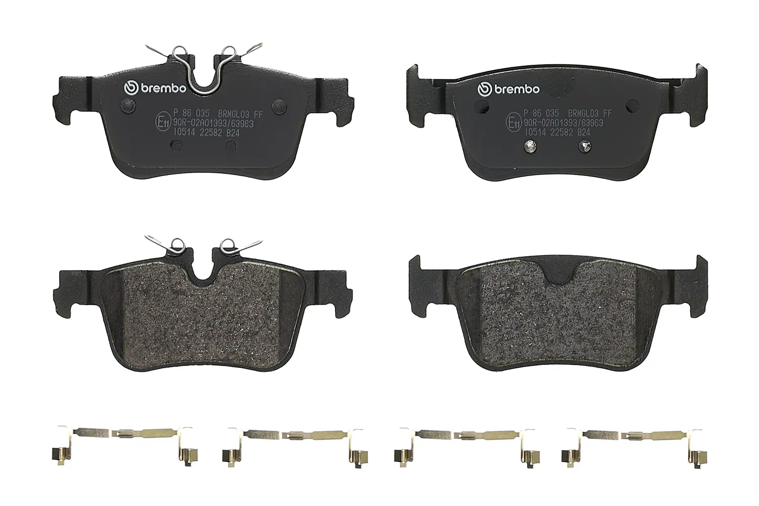 Brembo P 86 035 rear brake pad set, third view