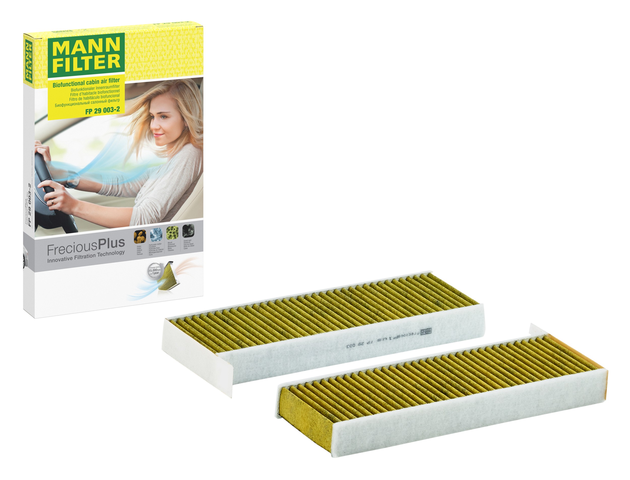 MANN-FILTER FP 29 003-2 FreciousPlus cabin filter with its box