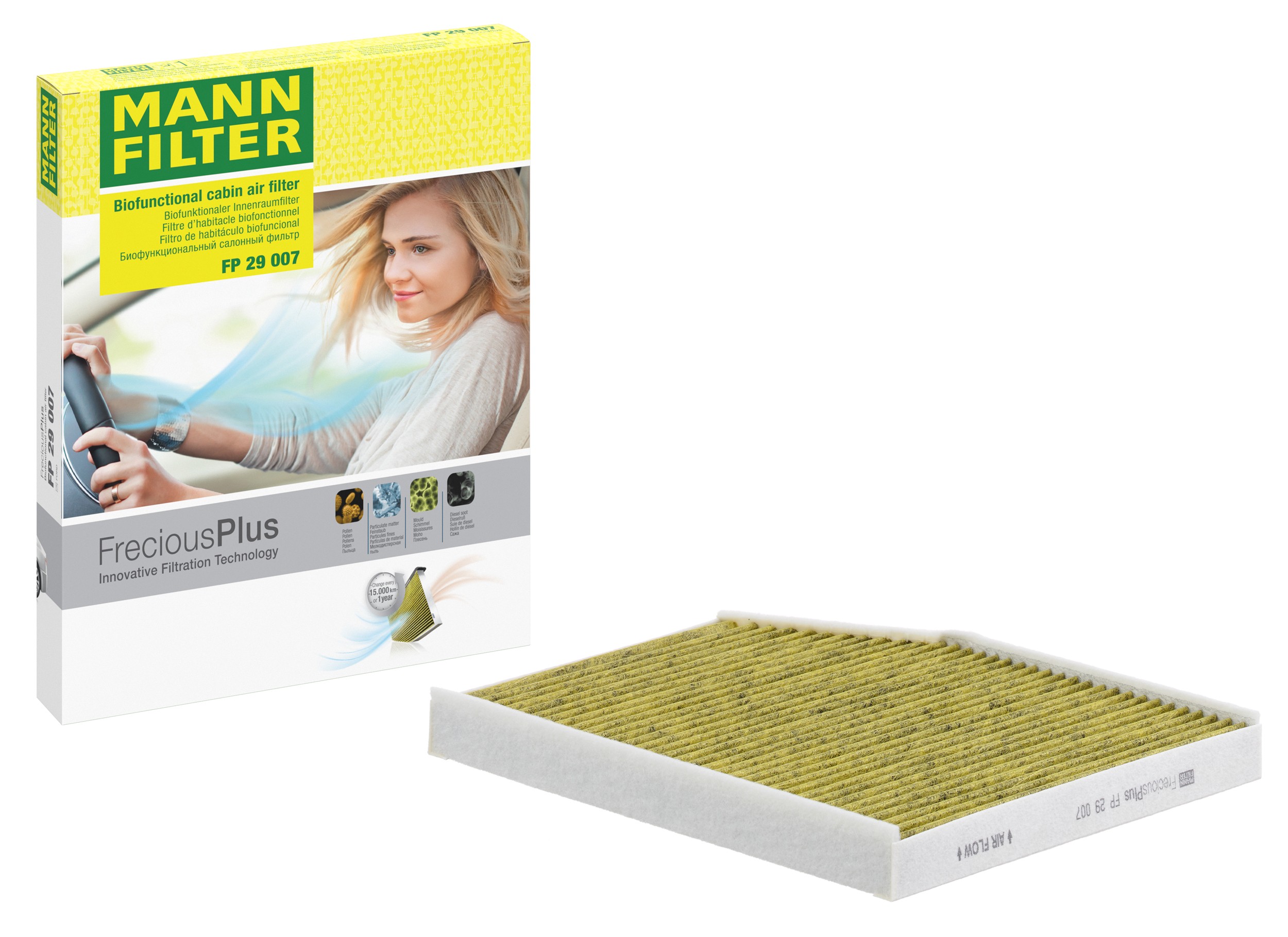 MANN-FILTER FP 29 007 FreciousPlus cabin filter with its box