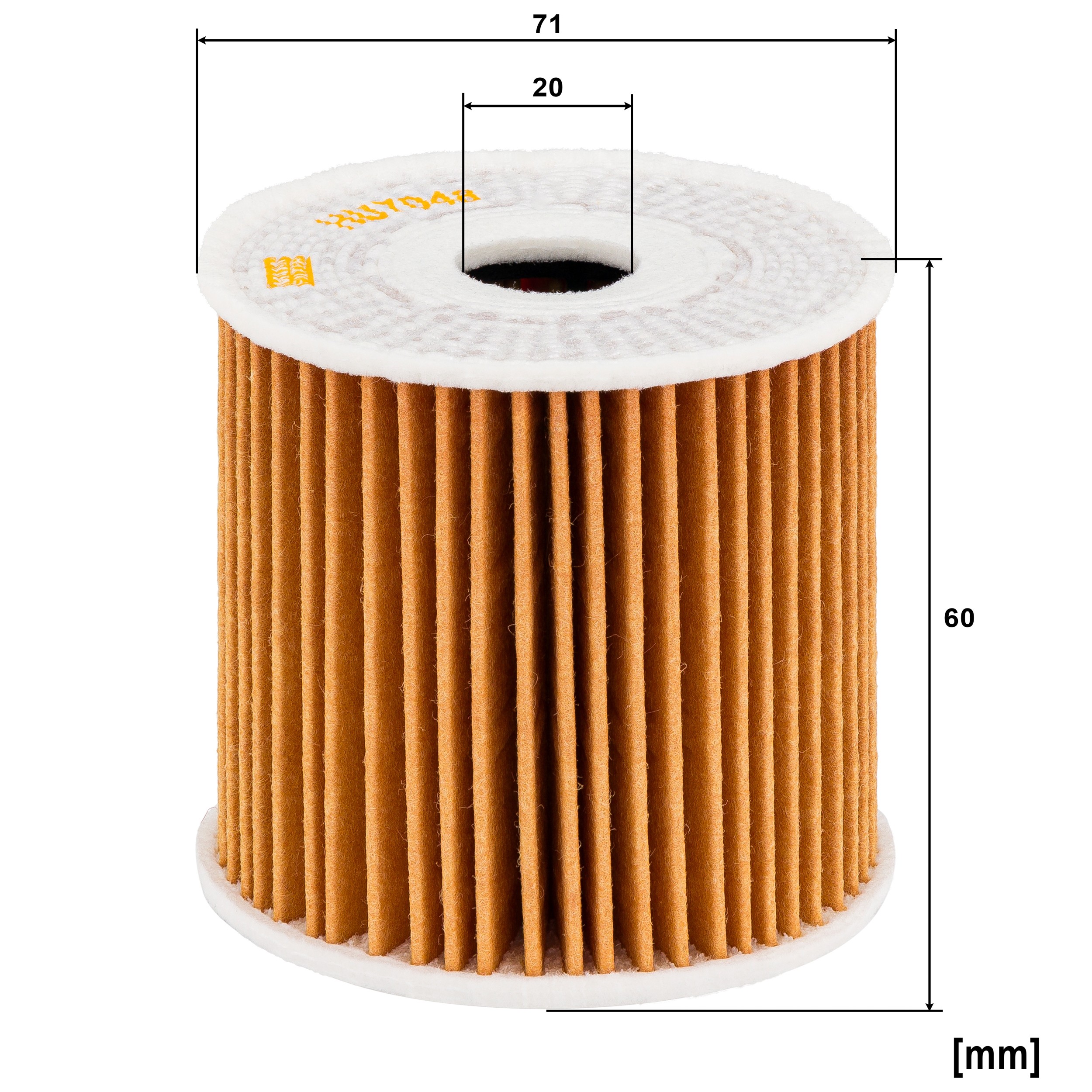 Dimension drawing of MANN-FILTER HU 7048 z