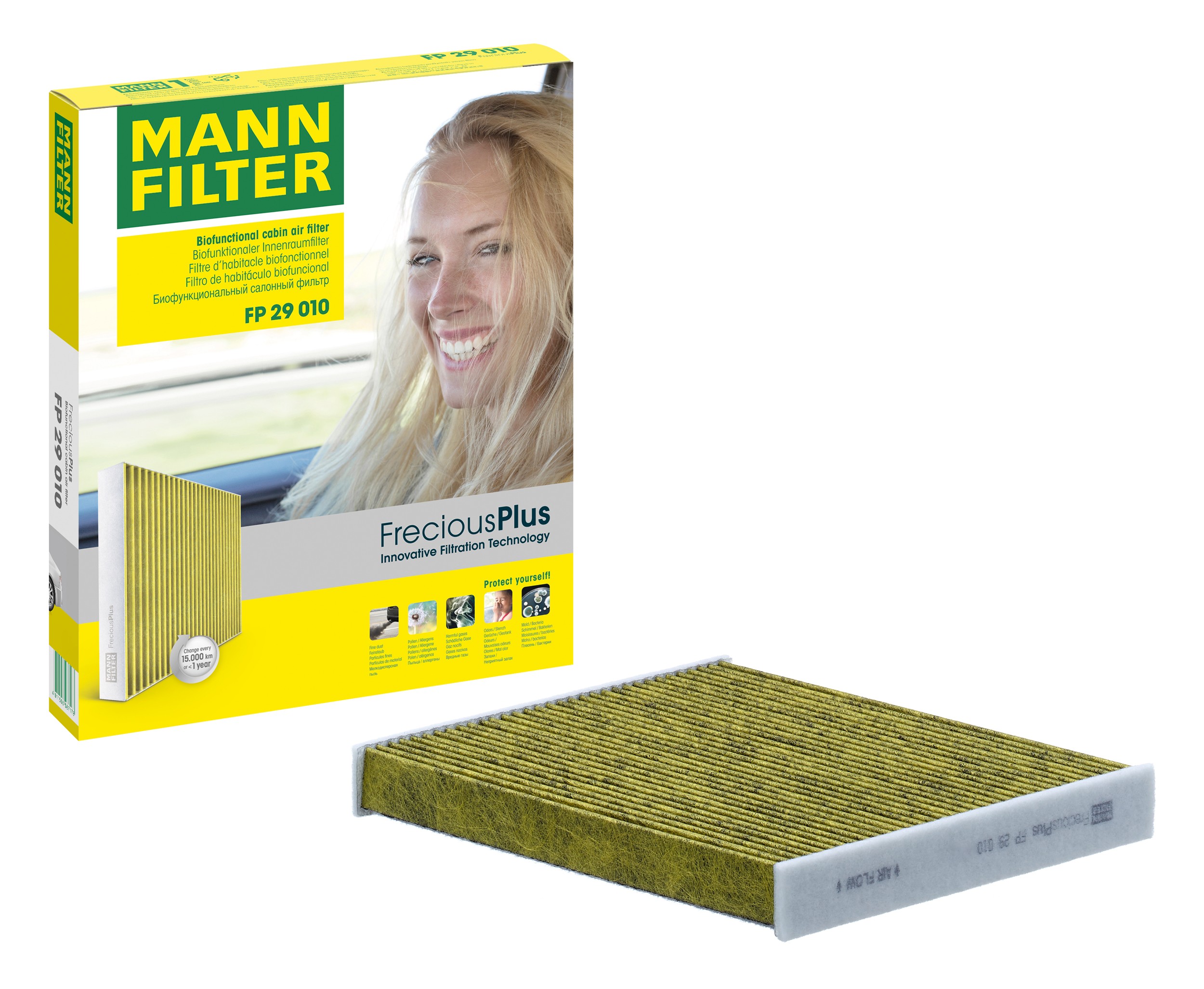 MANN-FILTER FP 29 010 FreciousPlus cabin filter with its box