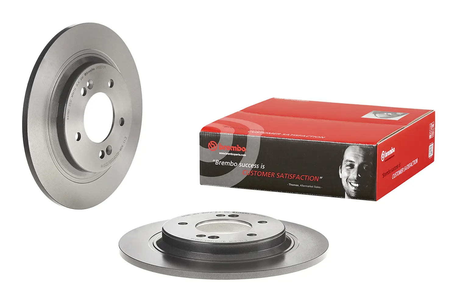 Brembo 08.D220.11 284 mm solid rear brake disc