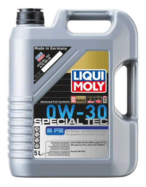 LIQUI MOLY Special Tec B FE 0W-30, verpakking van 5 l, andere hoek
