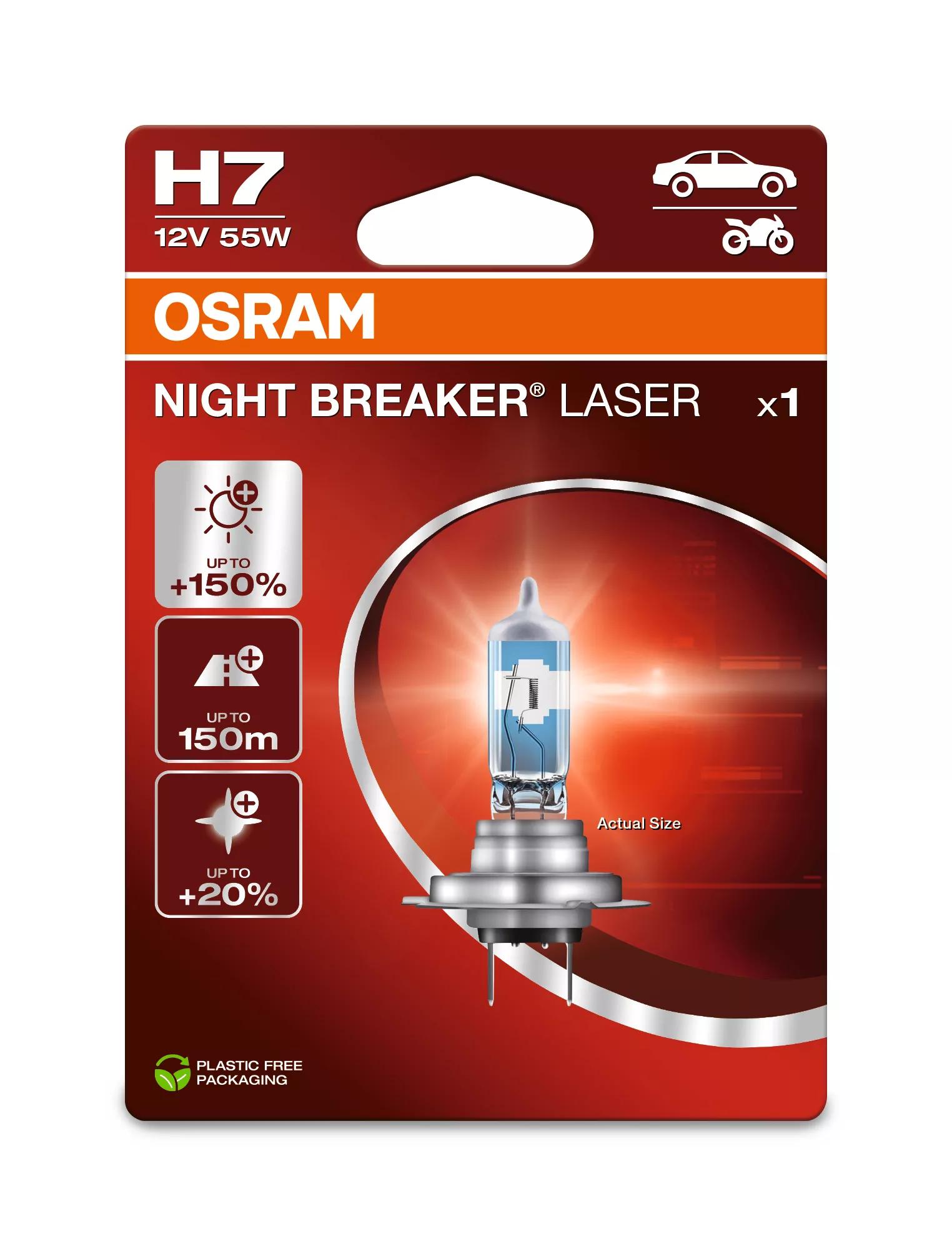 OSRAM NIGHT BREAKER LASER H7 64210NL in blister pack