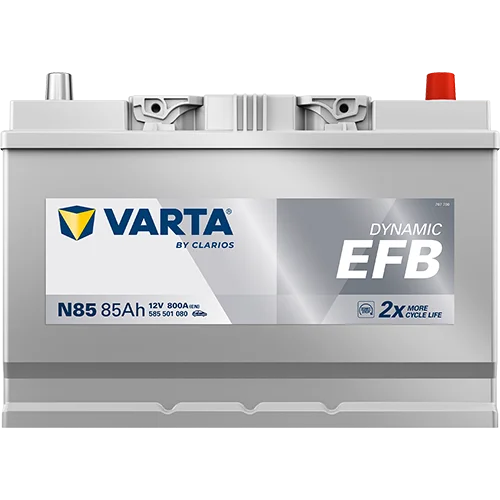 Varta Dynamic EFB 585501080 battery, alternate view