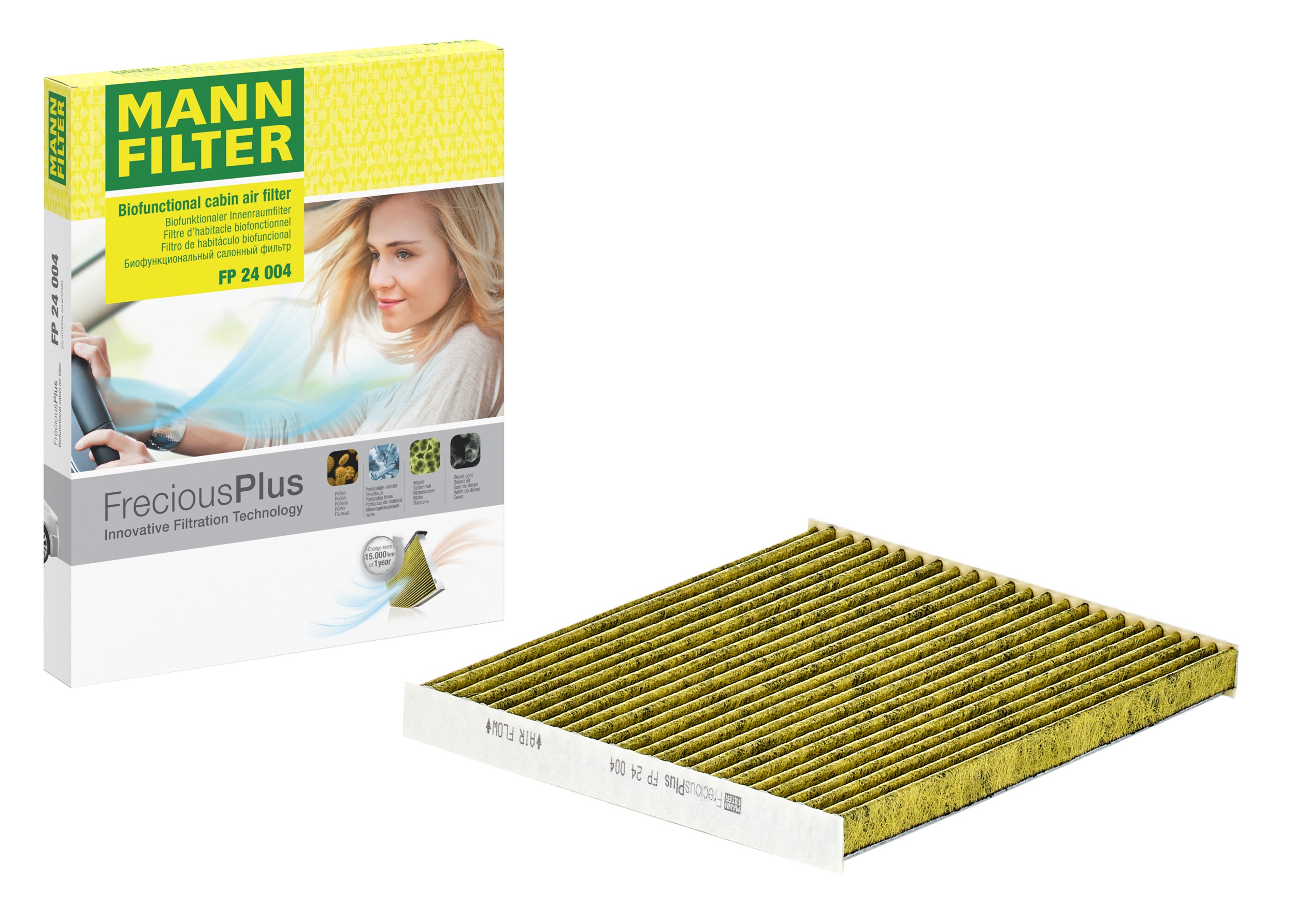 MANN-FILTER FP 24 004 FreciousPlus cabin filter with its box