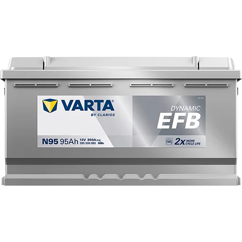 Varta Dynamic EFB 595500085 battery, alternate view