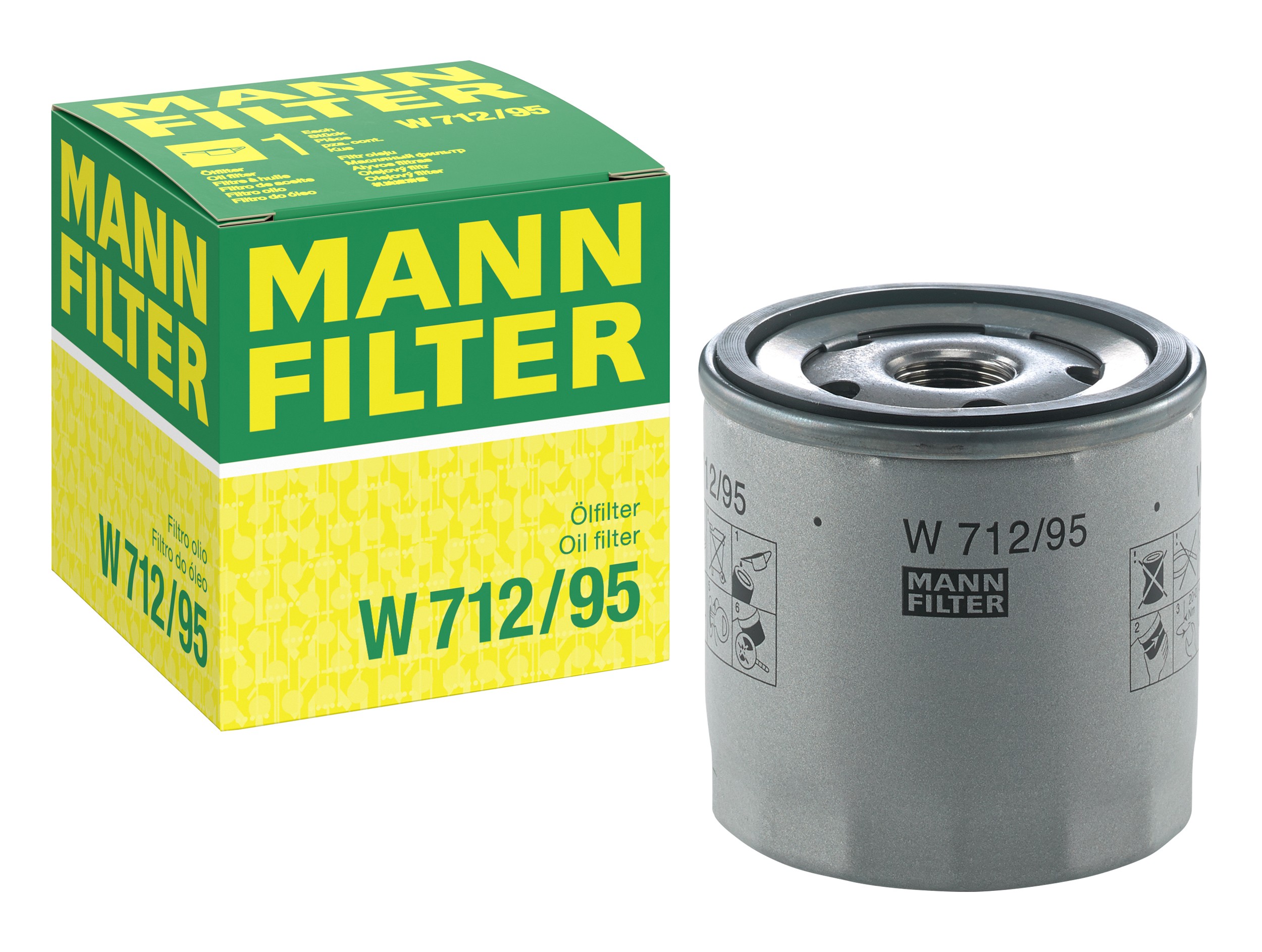 MANN-FILTER W 712/95 oljefilter med kartong