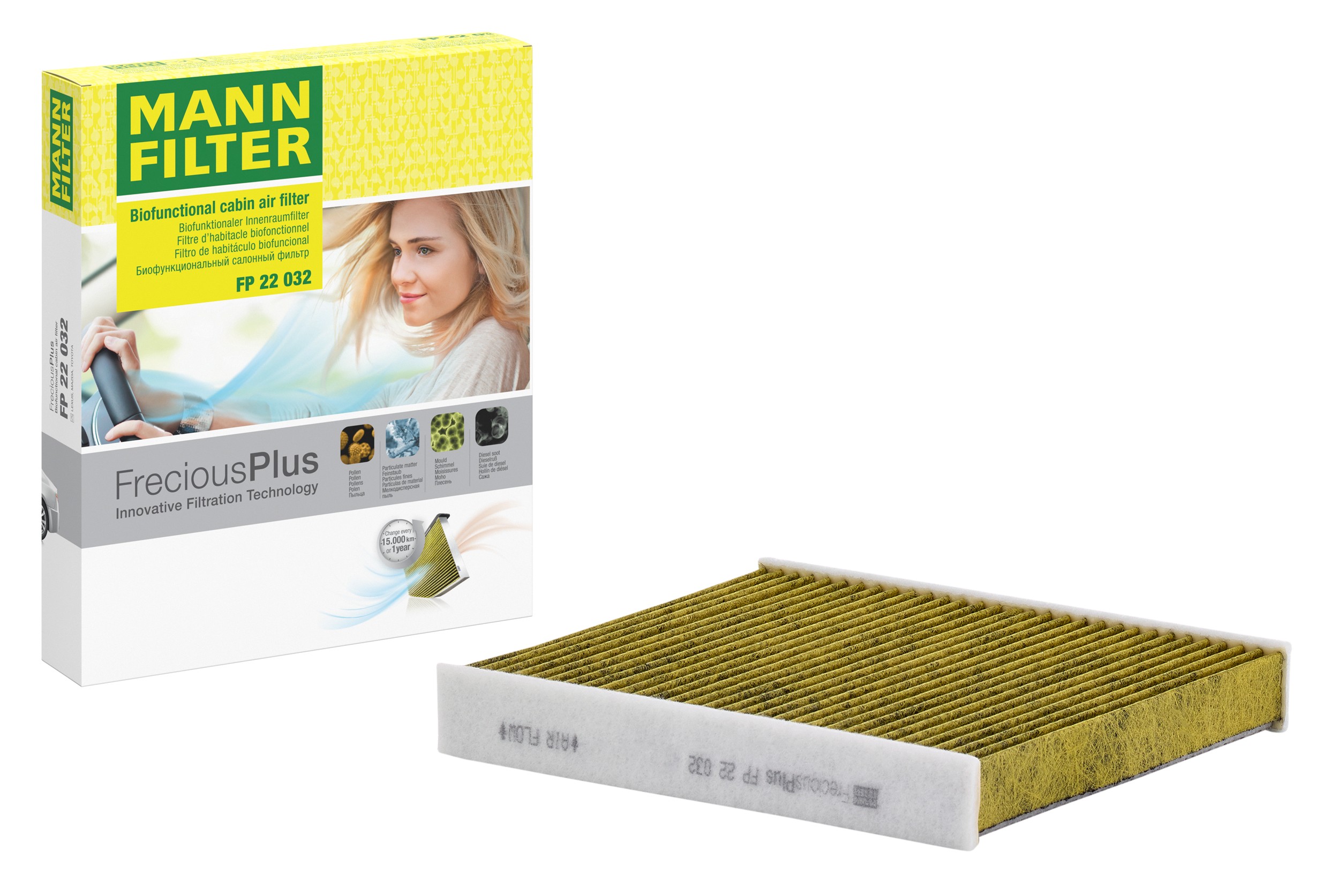 MANN-FILTER FP 22 032 FreciousPlus cabin filter with its box