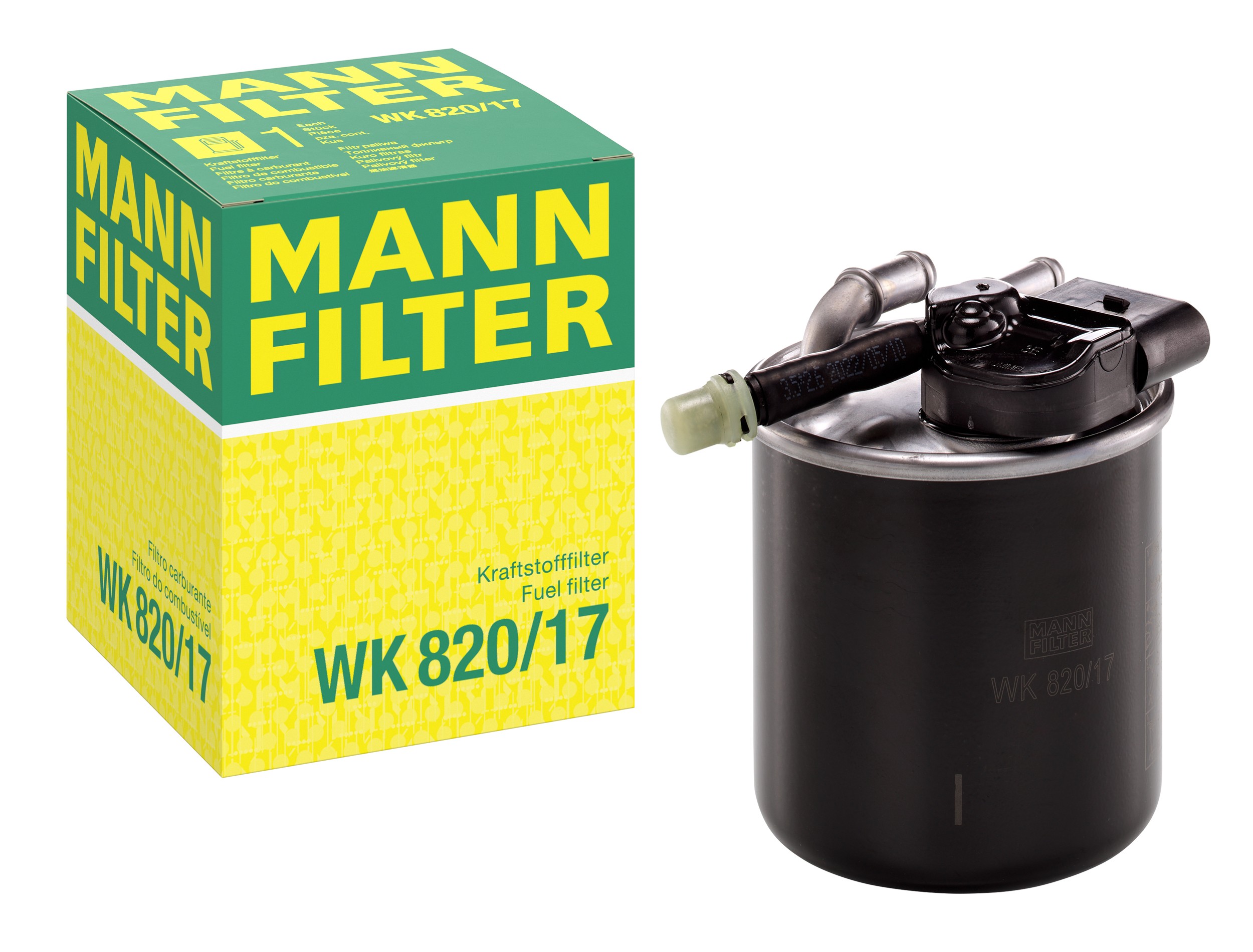 MANN-FILTER WK 820/17 fuel filter with its box