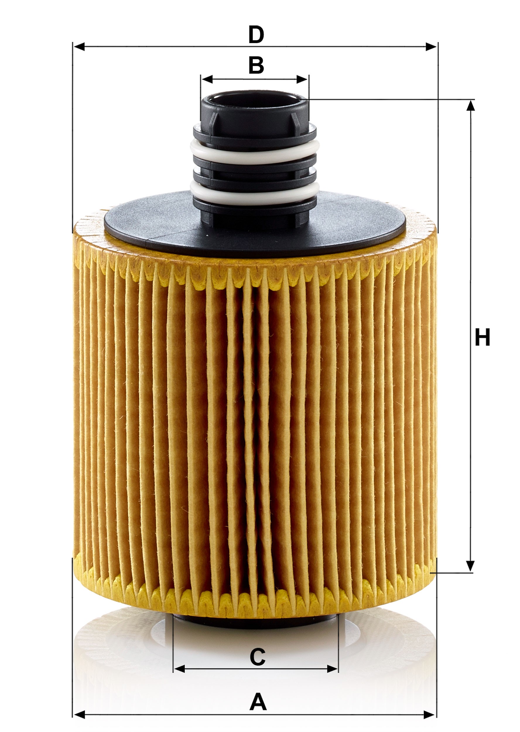 Dimension drawing of MANN-FILTER HU 8006 z