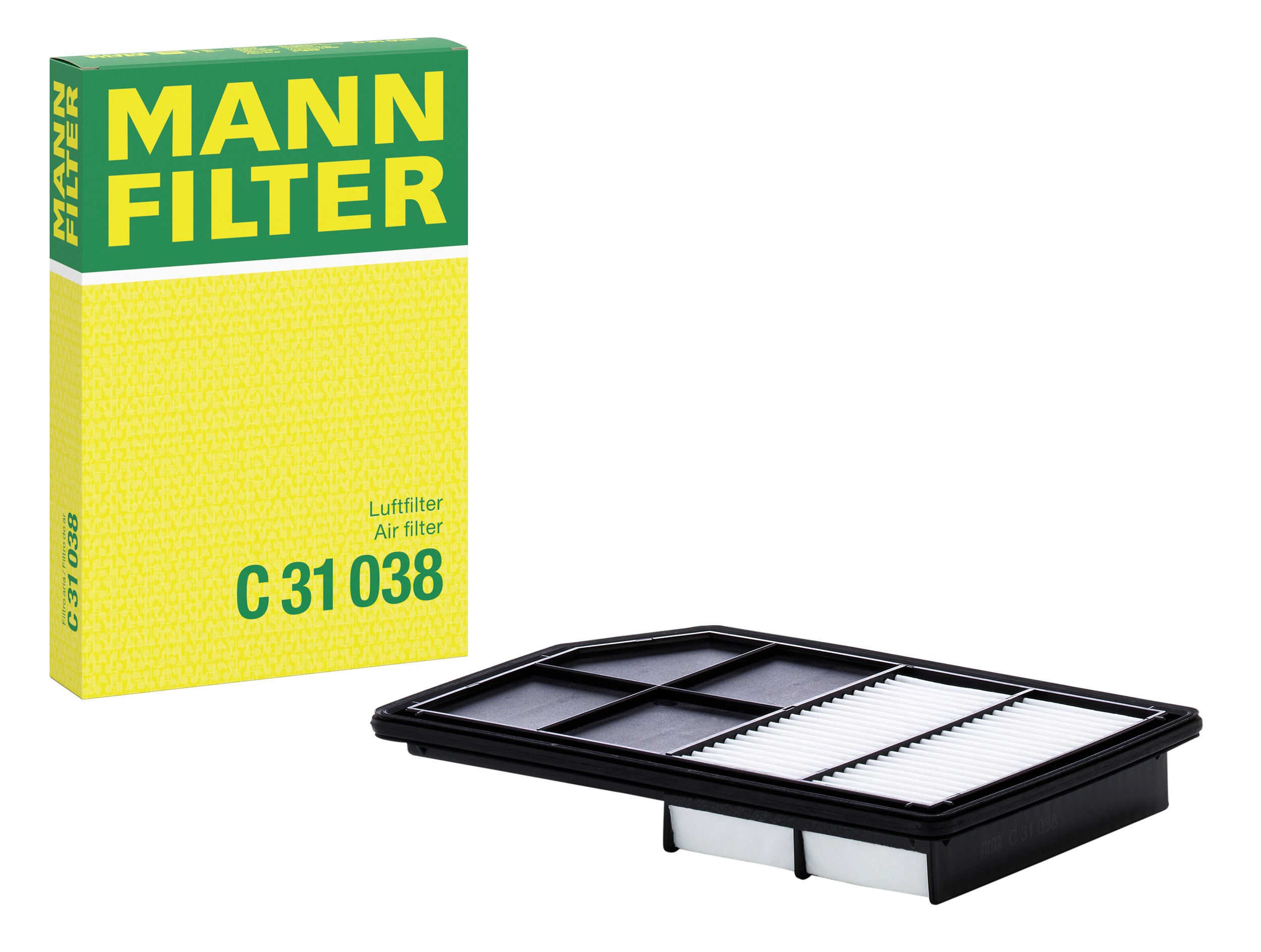 MANN-FILTER C 31 038 air filter with its box