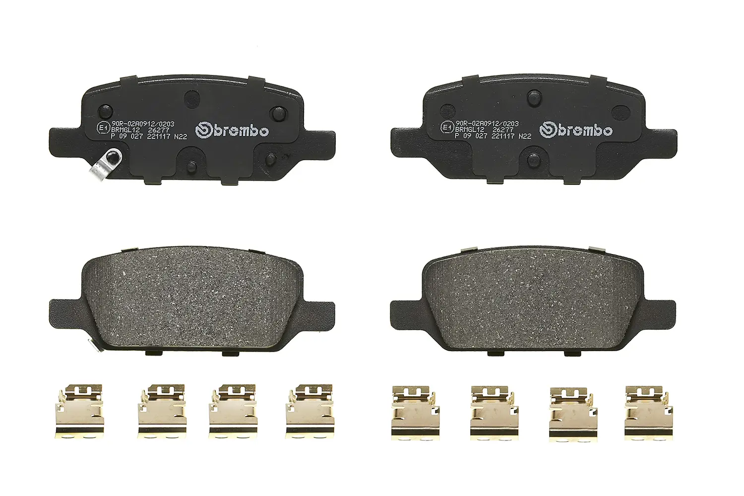 Brembo P 09 027 rear brake pad set, third view