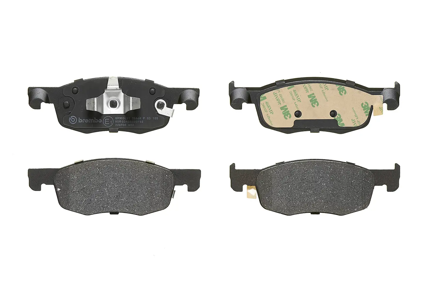 Brembo P 83 185 front brake pad set, third view
