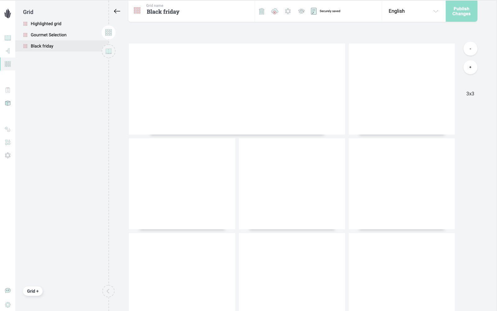 Custom defined grid organizer