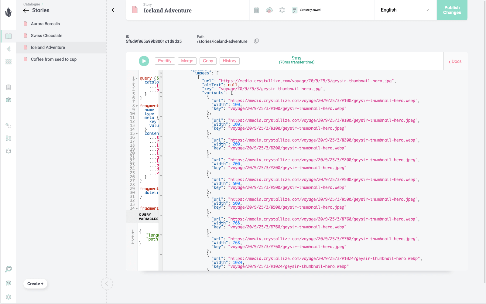 Automatically generated image sizes.