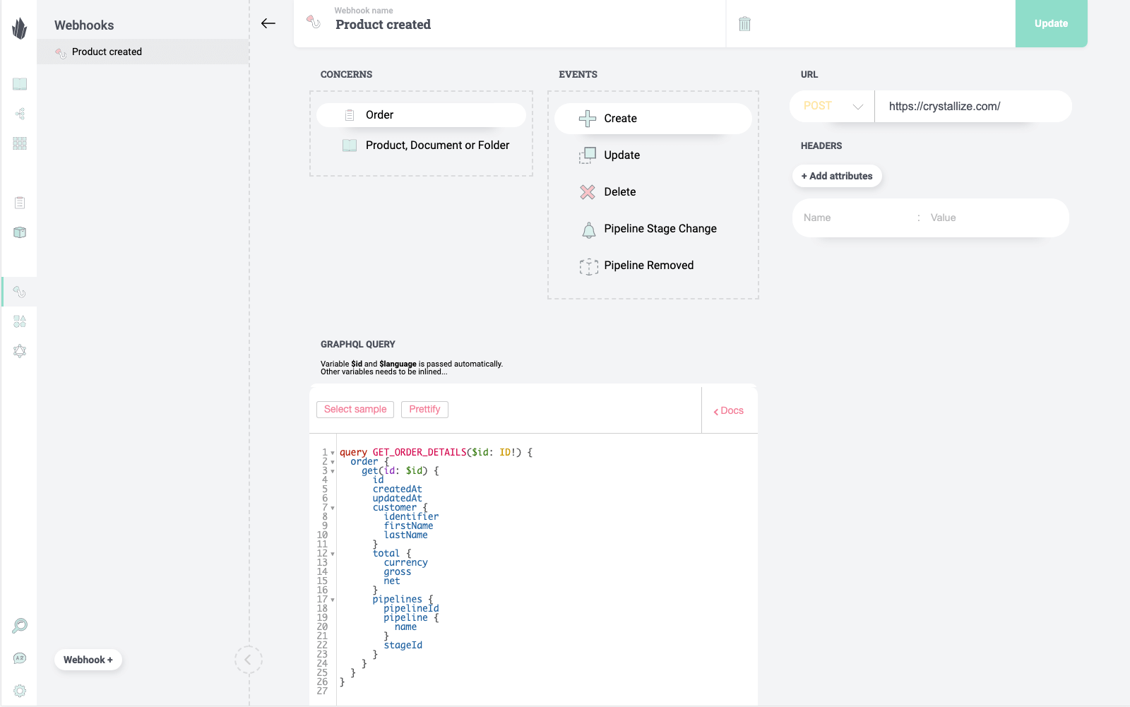 Webhooks with GraphQL