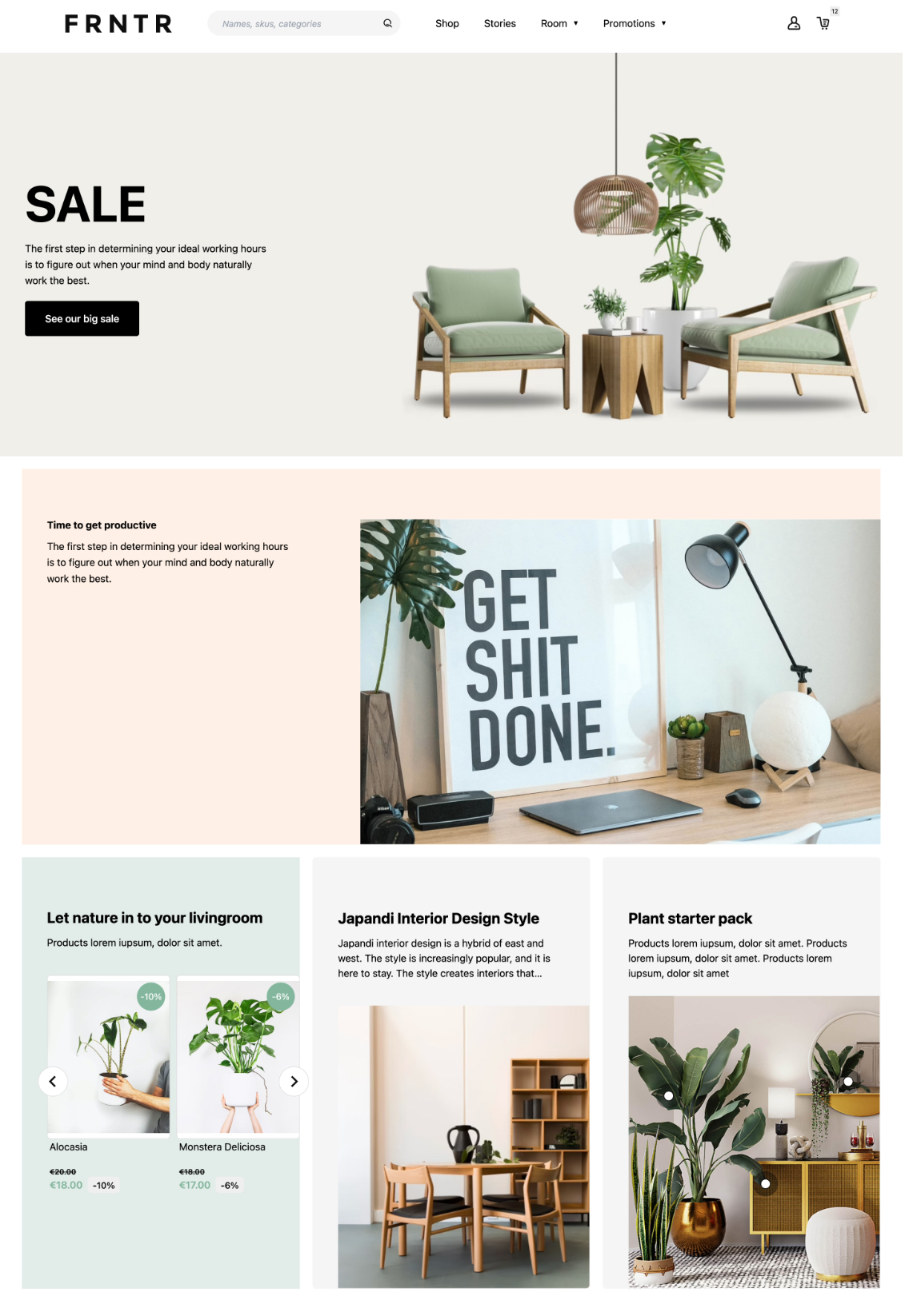 Furniture remix boilerplate homepage