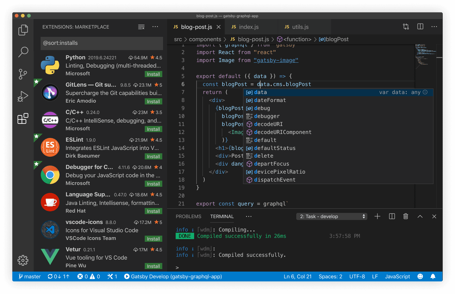 Integrated Development Environment (IDE): VS Code