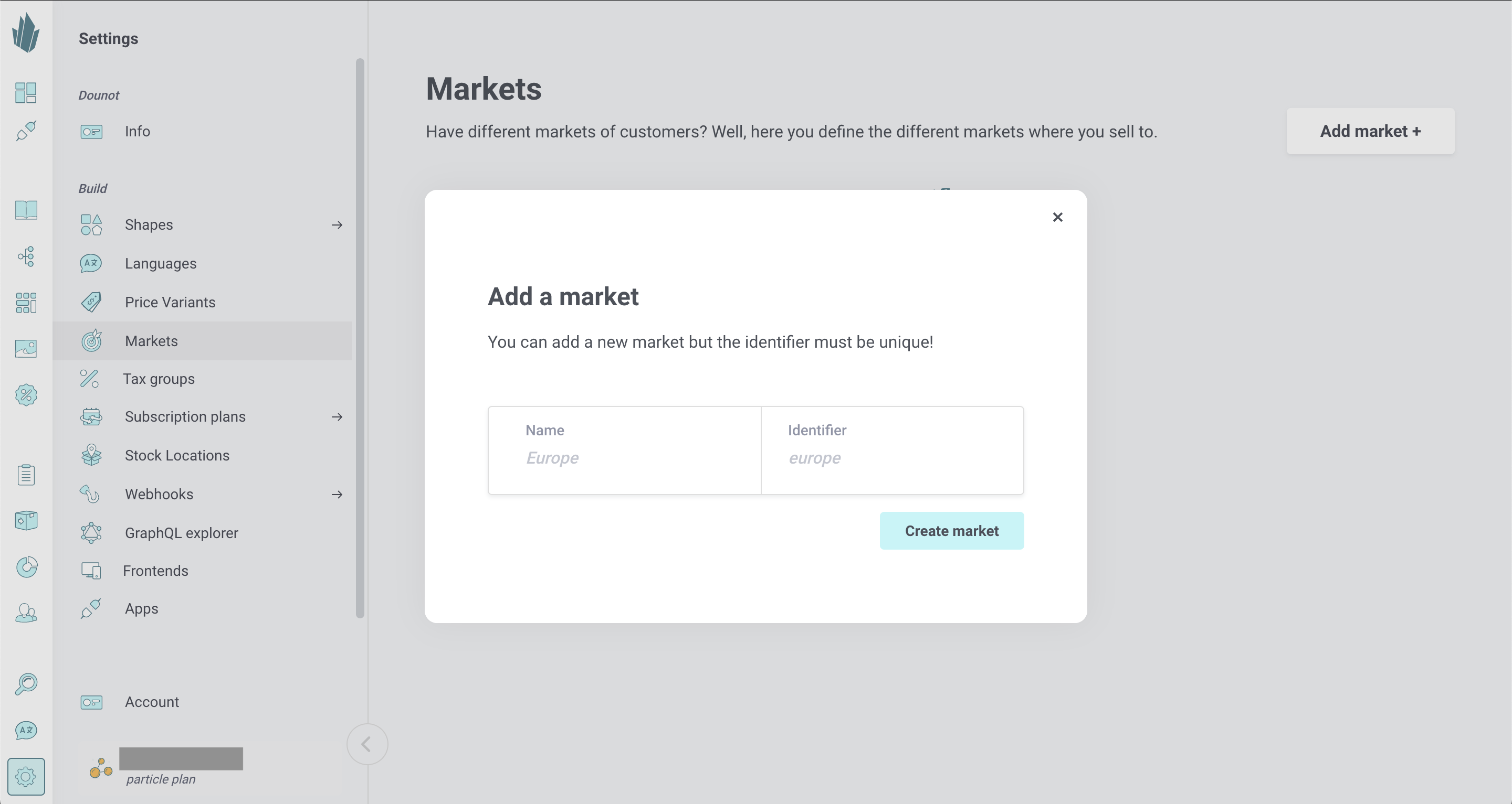 Add market screen