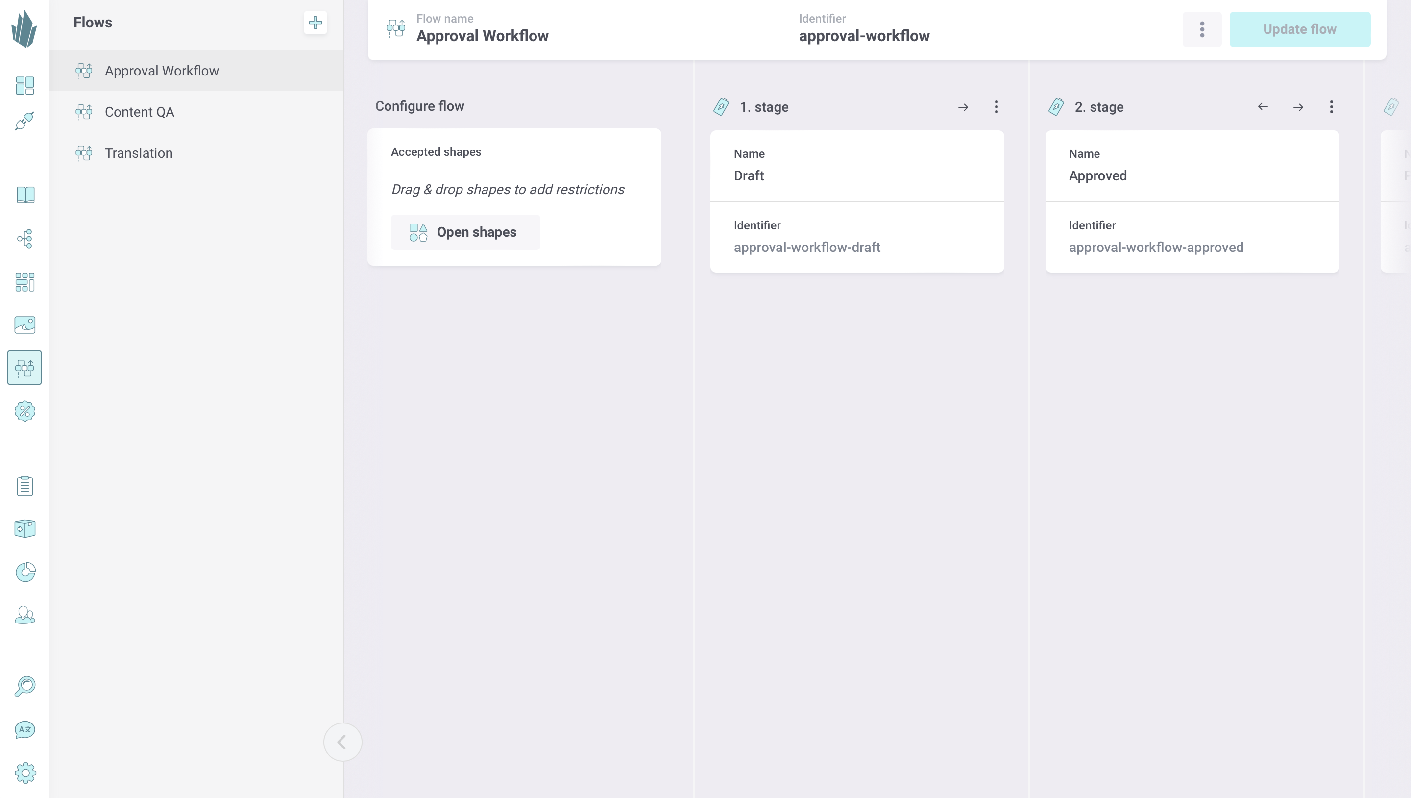 Configuring new flow