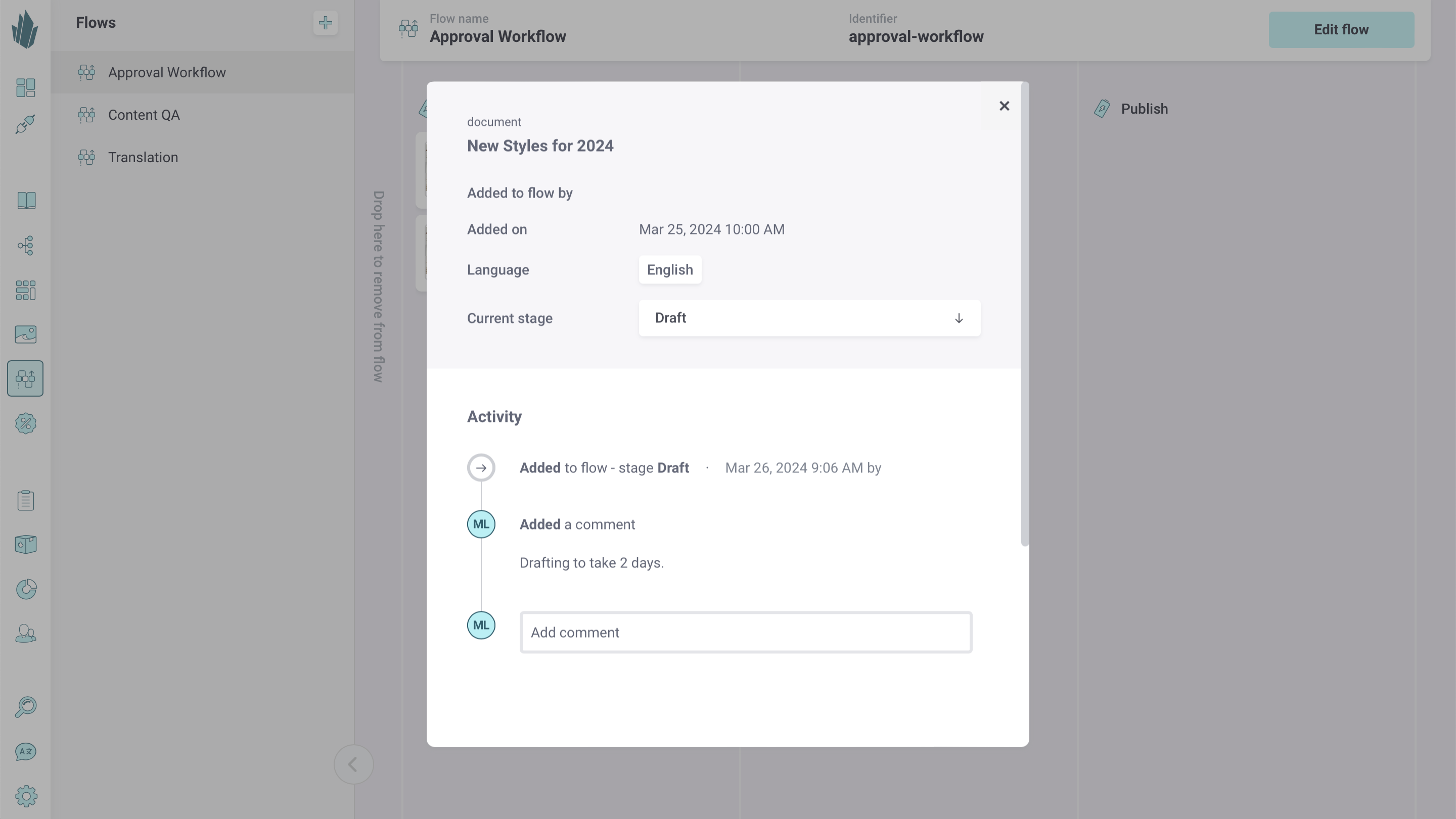 Flow audit log