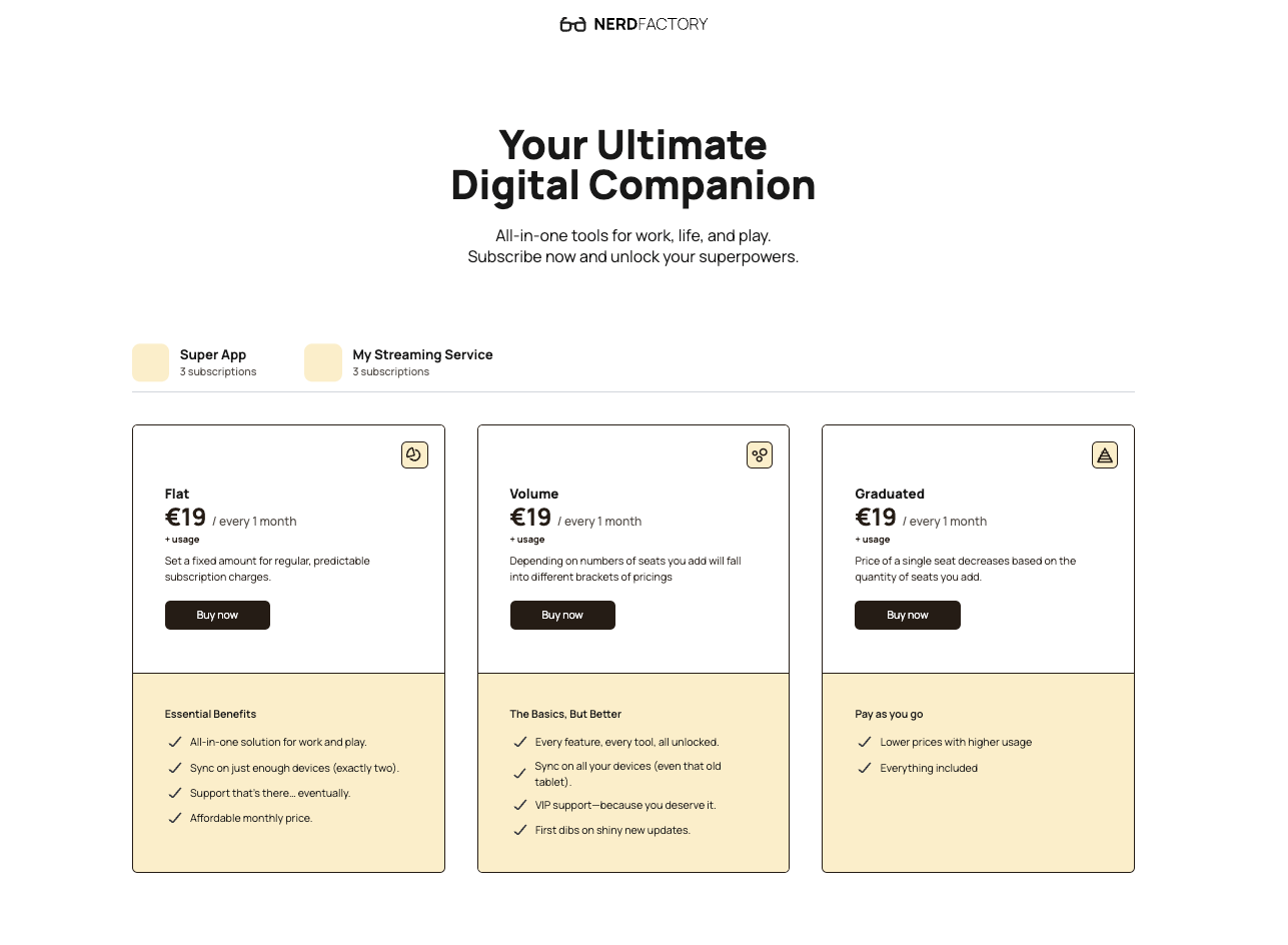 Next.js subscription commerce accelerator