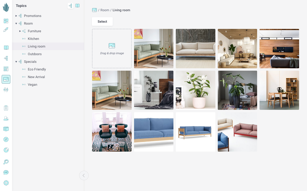 Filtered assets by topic