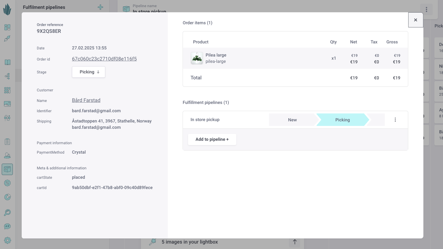 Order details