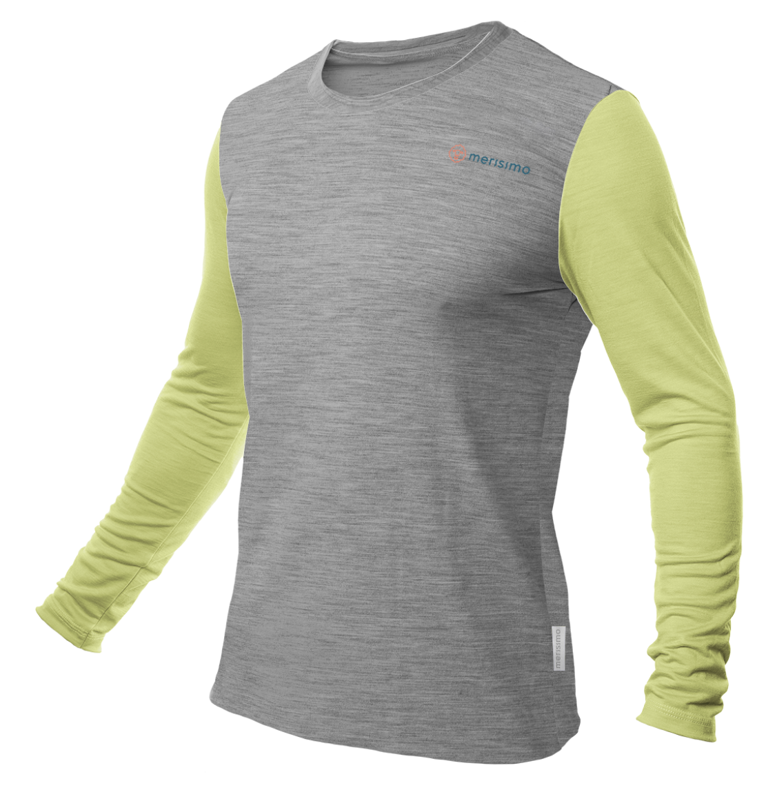 Silnější merino šedá melé limetka