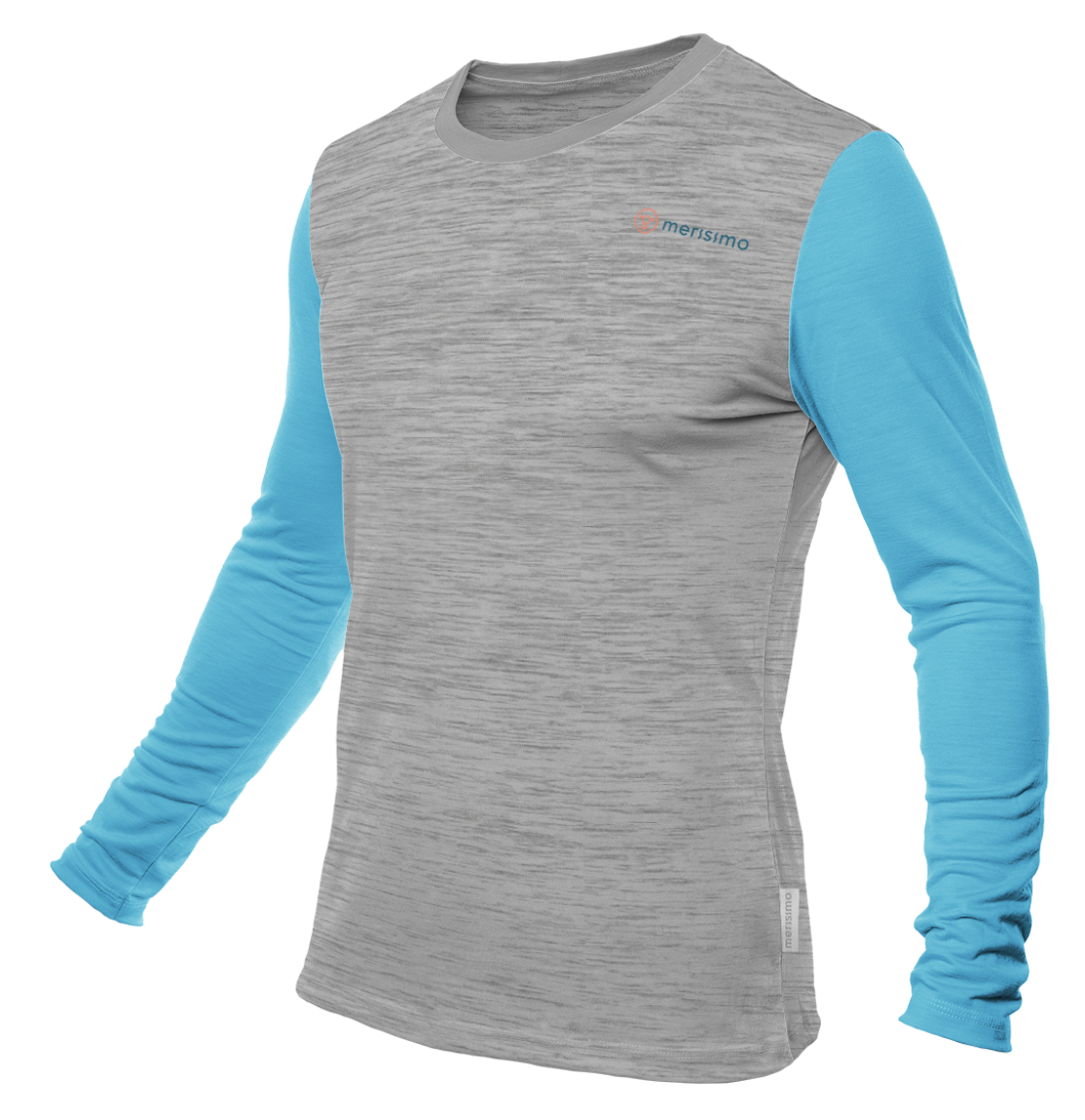 Silnější merino šedá melé tyrkys